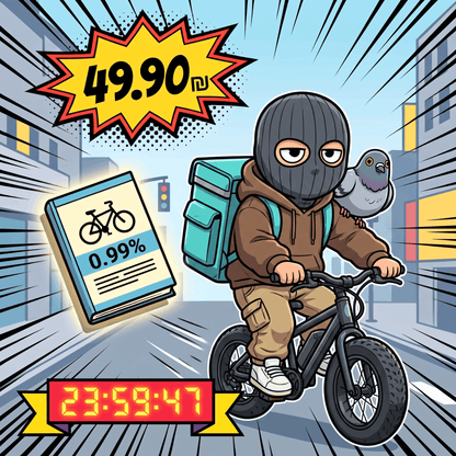 מדריך לשליח אופניים בראשון לציון 399₪+ למשמרת (3 שעות)